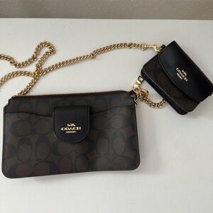Coach Poppy Crossbody Bag Set with Gold Chain